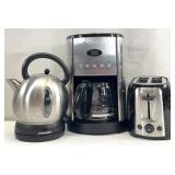 3pc Coffee Maker, Toaster, Electric Kettle