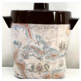 Vintage Thermo-Serv Caribbean Map Ice Bucket