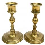 Pair Vintage Brass Candlesticks