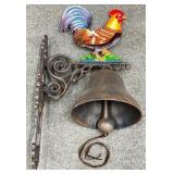 Cast Iron Rooster Dinner Bell
