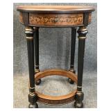 Round Paint Decorated End Table