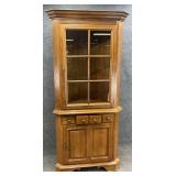 Keller Oak Corner Cabinet