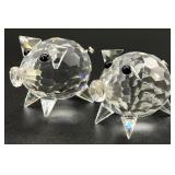 2pc Swarovski Crystal Mini Pigs