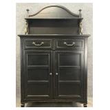 Stanley Black Cupboard w/ Plate Rack