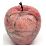 Vintage Marble / Alabaster Stone Apple Paperweight