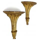 2 Italian Giltwood Wall Bracket Shelves