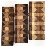 Artist Signed, End Grain Wooden Wall Art Plaque