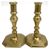 Pair Vintage Brass Candlesticks