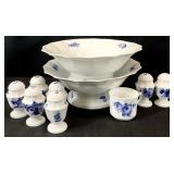 10pc Royal Copenhagen Blue Flowers China