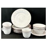 Pfaltzgraff Trellis White Stoneware Dinnerware