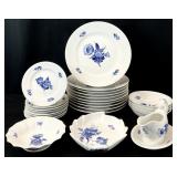 25pc Royal Copenhagen Blue Flowers Braided China