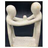 Kenyan Hand Carved Soapstone Couple Figure