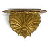 Italian Giltwood Shell Wall Bracket Shelf