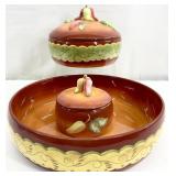 Laurie Gates Santa Fe Pottery Chip & Dip &