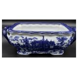 Victorian Style Blue & White Planter
