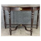 Mahogany Demilune Console Table
