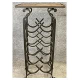 Metal & Wood Wine Rack