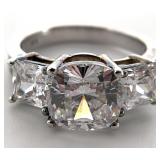 Sterling Silver Engagement Ring, Sz 5