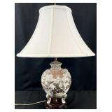 Japanese Satsuma Pottery Urn Lamp
