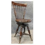 Antique Piano Stool w/ Back