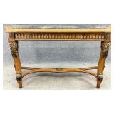 Ornate Italian Marble Insert Console