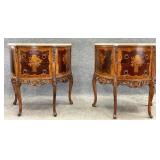 Pair Italian Demilune Chests