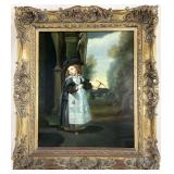 J. Kaufman Signed Oil Painting, Painter's Daughter