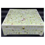 Chelsea House Bone Inlay Box - Green