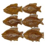 6 Fish Shaped Ceramic Snack Plates