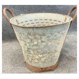Galvanized Olive Bucket
