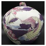 Chinese Porcelain Koi Fish Jar