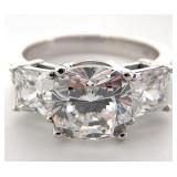 Sterling Silver Engagement Ring, Sz 6