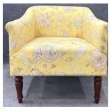 Floral Upholstered Arm Chair