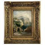 Vintage European Landscape Oil Painting, Signed
