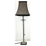 Vintage Brass Palm Tree Marble Base Lamp