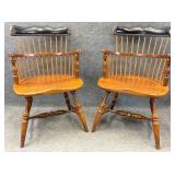 Pair of F. Duckloe Windsor Back Chairs