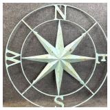 42in Metal Wall Hanging Compass Rose