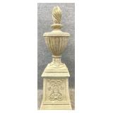 Faux Stone Flame Finial on Stand