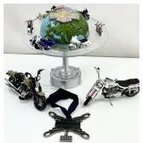 4pc Harley Davidson Christmas Ornaments