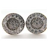 Sterling Silver Clear Stone Earrings