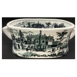 Victorian Style Black White Footbath / Planter