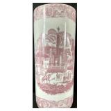 Victorian Style Pink White Umbrella Stand