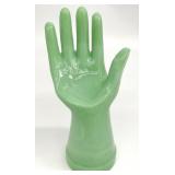 Vintage Style Green Jadeite Glass Hand Jewelry