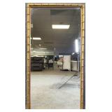 Giltwood Faux Bamboo Framed Beveled Wall Mirror