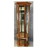 Cherry Tone Crystal Cabinet