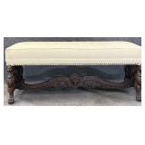Antique Griffon Carved Bench