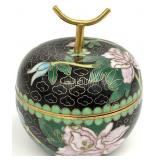 Chinese Cloisonne Fruit Shaped Trinket Box