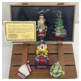 5pc Asst Glass Christmas Ornaments