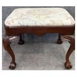 Antique Style Mahogany Cabriole Leg Footstool