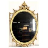 French Style Oval Giltwood Wall Mirror